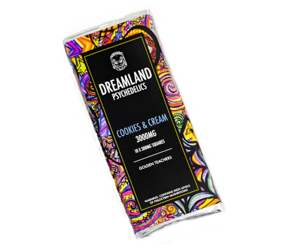 Dreamland Psychedelics COOKIES & CREAM Mushroom Chocolate Bars